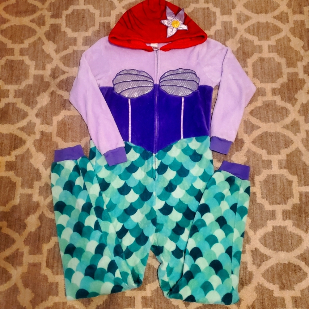 Disney The Little Mermaid Ariel Hooded Onesie Sleepwear